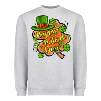 Heather Grey happy st patrick s day shamrock Heavyweight Sweatshirt - Artiststas