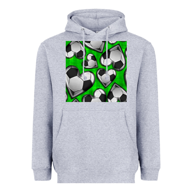 Soccer Hearts Seamless Pattern Heavyweight Hoodie by BundleAndBundleShop | Teevron