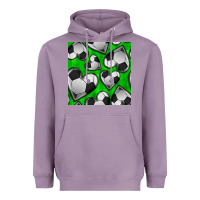 Lavender soccer hearts seamless pattern Heavyweight Hoodie - BundleAndBundleShop