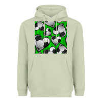 Matcha soccer hearts seamless pattern Heavyweight Hoodie - BundleAndBundleShop