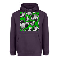 Plum soccer hearts seamless pattern Heavyweight Hoodie - BundleAndBundleShop