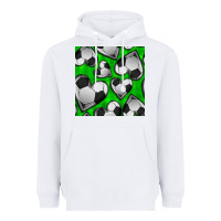 White soccer hearts seamless pattern Heavyweight Hoodie - BundleAndBundleShop