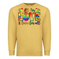 Antique Gold all for love and love for love Premium Sweatshirt - LillyAllenDesigns