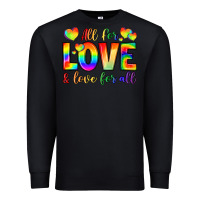 Black all for love and love for love Premium Sweatshirt - LillyAllenDesigns
