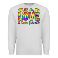 Dove Grey all for love and love for love Premium Sweatshirt - LillyAllenDesigns