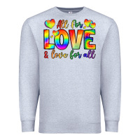 Heather Grey all for love and love for love Premium Sweatshirt - LillyAllenDesigns