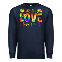 Navy all for love and love for love Premium Sweatshirt - LillyAllenDesigns