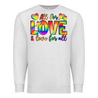 Oatmeal Heather all for love and love for love Premium Sweatshirt - LillyAllenDesigns