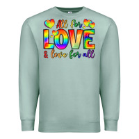 Seafoam all for love and love for love Premium Sweatshirt - LillyAllenDesigns