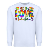 White all for love and love for love Premium Sweatshirt - LillyAllenDesigns