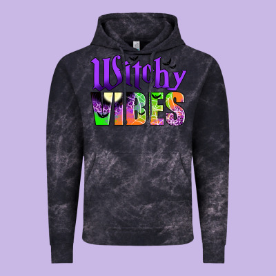 Witchy Vibes Vintage Hoodie Designed By Jahusdesignshop
