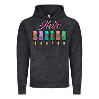 Vintage Black hello summer Vintage Hoodie - CowhideDigitalArt