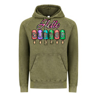 Vintage Olive hello summer Vintage Hoodie - CowhideDigitalArt