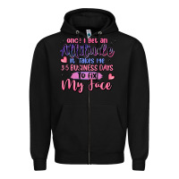 Black once i get an attitude Zipper Hoodie - MaliasSmallBusiness