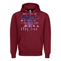 Burgundy once i get an attitude Zipper Hoodie - MaliasSmallBusiness
