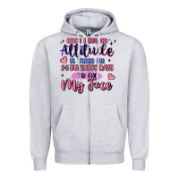 Heather Grey once i get an attitude Zipper Hoodie - MaliasSmallBusiness