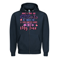 Navy once i get an attitude Zipper Hoodie - MaliasSmallBusiness