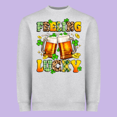 Feeling Lucky Heavyweight Sweatshirt Designed By Artiststas