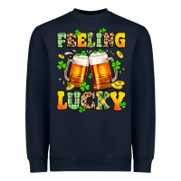 Navy feeling lucky Heavyweight Sweatshirt - Artiststas