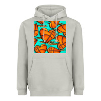Moon Dust basketball hearts with leopard seamless pattern Heavyweight Hoodie - BundleAndBundleShop