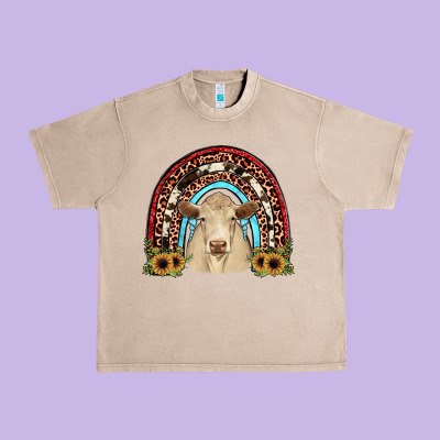 Charolais  Rainbow Urban Heavy Tee Designed By Jahusdesignshop