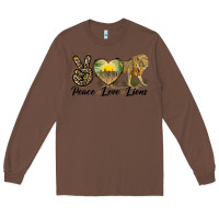 Chestnut peace love lions Long Sleeve Tee - LillyAllenDesigns