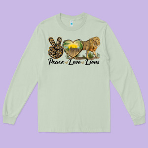 Peace Love Lions Long Sleeve Tee Designed By Lillyallendesigns