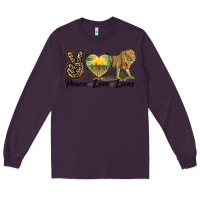 Plum peace love lions Long Sleeve Tee - LillyAllenDesigns