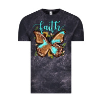 Cloud Black faith leopard butterfly Vintage Tee - JahusDesignShop