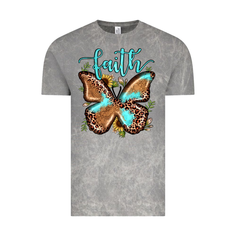 Faith Leopard Butterfly Vintage Tee by JahusDesignShop | Teevron