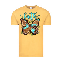 Vintage Mustard faith leopard butterfly Vintage Tee - JahusDesignShop