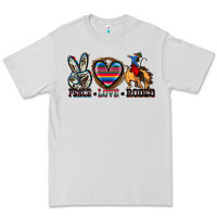 Dove Grey peace love rodeo Premium Tee - Zillion Design Studio