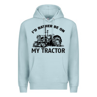 Blue Mist I D Rather Be On My Tractor Premium Hoodie - Bettercallsaul