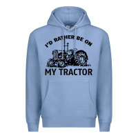 Colony Blue I D Rather Be On My Tractor Premium Hoodie - Bettercallsaul