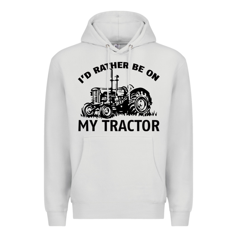 I D Rather Be On My Tractor Premium Hoodie by Bettercallsaul | Teevron