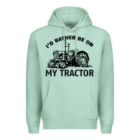 Seafoam I D Rather Be On My Tractor Premium Hoodie - Bettercallsaul