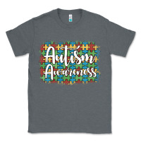 Charcoal Heather autism awareness puzzle background Classic Tee - Artiststas
