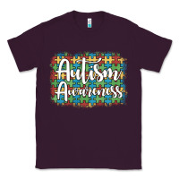Plum autism awareness puzzle background Classic Tee - Artiststas