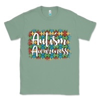 Sage autism awareness puzzle background Classic Tee - Artiststas
