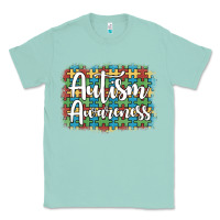Seafoam autism awareness puzzle background Classic Tee - Artiststas