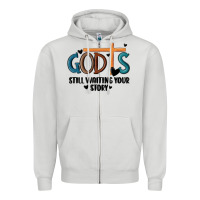 Dove Grey god is still waiting your story Zipper Hoodie - MaliasSmallBusiness
