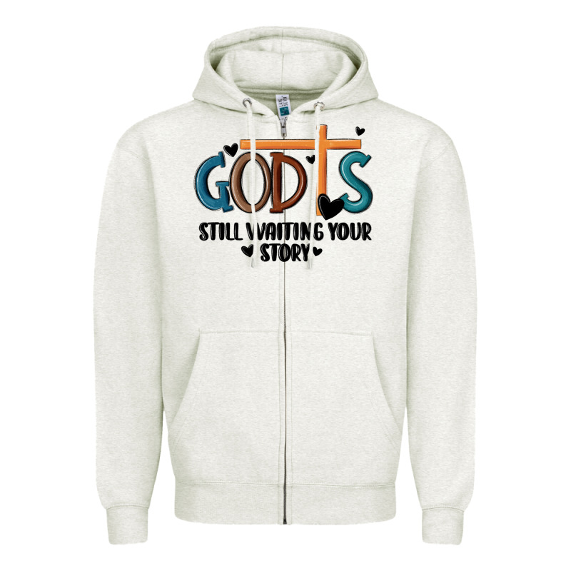 God Is Still Waiting Your Story Zipper Hoodie by MaliasSmallBusiness | Teevron