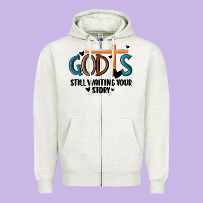 God Is Still Waiting Your Story Zipper Hoodie Designed By Maliassmallbusiness