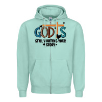 Seafoam god is still waiting your story Zipper Hoodie - MaliasSmallBusiness