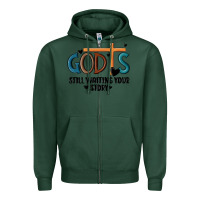 Sports Green god is still waiting your story Zipper Hoodie - MaliasSmallBusiness