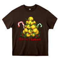 Chocolate Brown merry christmas lacrosse Heavy Core Tee - RanaPortraitStore