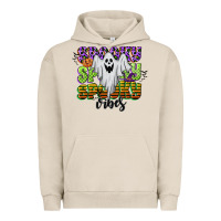 Pigment French Oak spooky spooky spooky vibes Urban Hoodie - CowGirlArtShop
