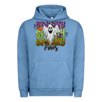 Pigment Pebble Blue spooky spooky spooky vibes Urban Hoodie - CowGirlArtShop
