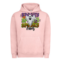 Pigment Salmon spooky spooky spooky vibes Urban Hoodie - CowGirlArtShop