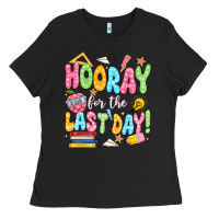 Black hooray for the last day white Ladies Tee - JahusDesignShop